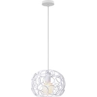Round Cage Pendant Light Iron Metal Ceiling Light Industrial Vintage Retro Ceiling Lamp For Club Bar Cafe White
