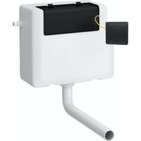 Nuie Concealed Cistern and Matt Black Square Dual Flush Plate - XTY8M02