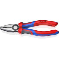 KNIPEX 03 02 180 SB Combination Pliers with comfort handles black atramentized 180 mm