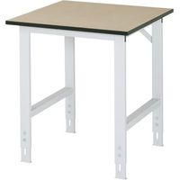 Arbeitstisch B750xT800xH760-1080mm Arbeitsplatte MDF Gestell lichtgrau RAU