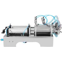 Machine de remplissage de liquide pneumatique Mophorn 100-1000 ml Remplisseuse de bouteilles à double buse pour jus et liquide
