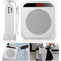 Amplificateur de voix portable - Haut-parleur rechargeable avec casque micro - Batterie 2200 mAh - Mini amplificateur de voix sans fil pour entraîneurs, enseignants, guides de tourisme, réunions, etc.