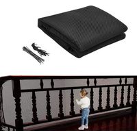 QORVA-300X78CM Filet Securite Escalier Filet Escalier Filet Escalier Sécurité Bebe Filet Escalier Enfant