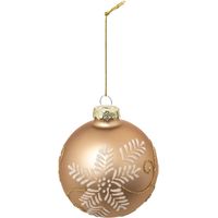 BDN GLASS 80MM FLOR DE NIEVE ORO - Feeric lights & christmas