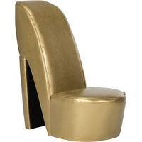 Chaise en forme de chaussure à talon haut Doré Similicuir vidaXL