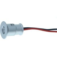 4 PZ Mini Faretto Led Da Incasso 1W DC 12V Neutro 4000K Carcassa Argento Angolo 30 Gradi Foro 15mm 20X25mm