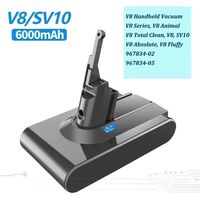 2000mAh Batterie pour Dyson V8 SV10, Compatible avec Dyson V8 Absolute V8 Animal V8 Fluffy SV10 Cordless Vacuum