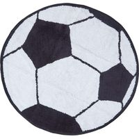 HOMESCAPES Kinderteppich Fussball 100% Baumwolle, 120 cm
