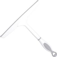 Grattoir universel mural pour douche, nettoyage sans traces des vitres, miroirs et carrelages, gris et blanc