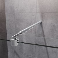 SIRHONA Barre de stabilisation de verre extensible 700-1000 mm en acier inoxydable Barre de stabilisation pour paroi de fixation paroi de douche barre de fixation avec barre de réglage,chrom poli