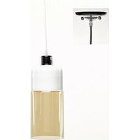 Simla LSD011.1 - Lampe Suspendue Ø13x120cm - Métal/Verre - Blanc/Champagne