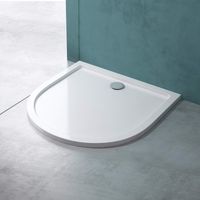 Mai & Mai Piatto Doccia con Piletta 90x90x4cm, Piatto Doccia Faro4W in Acrilico incl. Piletta di Scarico (AL02), Forma: Quadrato, Bianco