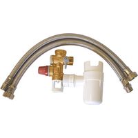 Kit de raccordement pour chauffe-eau (groupe de sécurité, entonnoir et fléxible) - DIPRA