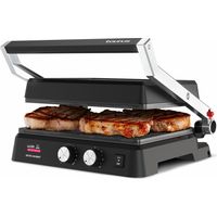 Taurus - Grill Bistro 2600W 2 in 1: Grill e Piastra 29x23cm Stair System Dual Heat Tech Rivestimento Antiaderente Senza PFOA Vaschetta Raccogligrassi Timer 30 Min