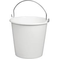 Seau rond 12l anse inox blanc alimentaire - ALUMINIUM ET PLASTIQ