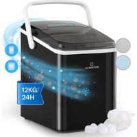 Klarstein Machine a Glacons pour la Maison, Capacité de 2L, Fabrique Rapidement Jusqu'à 12kg de Glacons, Machine a Glaces Petits et Grands Glaçons en Forme de Balles, Autonettoyante, Ice Maker
