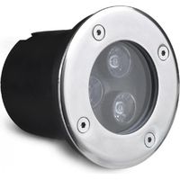 3W Faretto Incasso 3 LED da Esterno 220v Segnapasso Calpestabile IP65 Bianco Caldo