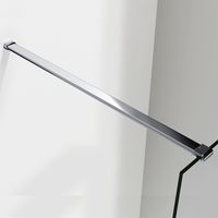 Aica Sanitaire – Barre de douche chromée 900mm – Barre de fixation en aluminium pour parois de douche 8-10mm – Installation facile et robuste