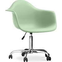 Bürostuhl mit Armlehnen - Schreibtischstuhl mit Rollen - Weston Pastellgrün