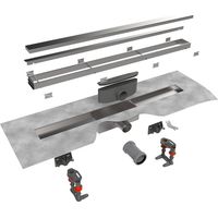 Easy Drain Compact TAF caniveau d’évacuation plaque simple 70cm 50mm avec grille design Zero inox