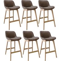Set Taburetes NORDEN Roble y Pana H75cm