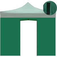 Wasserdichte grüne Seitenplane mit aufrollbarer Tür für zusammenklappbares 3x3m Pavillon