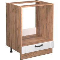 Armario para horno empotrado Fame-Line, Blanco casa de campo, 60 cm , ET Antracita, Vicco