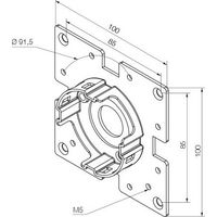Support universel à brides 100x100mm pour moteurs de volets roulants Nice ERA – Adapté pour installation facile – Compatible filaire et radio