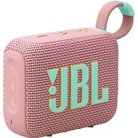 JBL GO 4, ultraportabler Bluetooth-Lautsprecher, JBL Pro Sound, kraftvoller Bass, 7 Stunden Akkulaufzeit, Wiedergabezeit-Boost-Funktion, IP67 wasser- und staubgeschützt, Pink