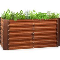 Rust Grow potager surélevé de jardin finition rouille en tôle d'acier galvanisée