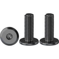 Vis à Tête Plate à Six Pans Creux Noir Lot De 20 Vis à Tête Cylindrique Hexagonale à Bride M6 X 16 mm Boulons à Tête Plate Hexagonale en Acier Inoxydable A2 V2A Vis à Métaux, Filetage Complet