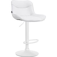 Tabouret de bar Vonore similicuir Blanc Blanc