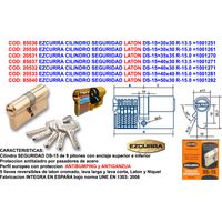 Ezcurra Messing-Sicherheitszylinder DS-1550x30 R-15.0 1001282