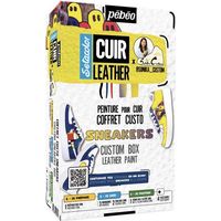 Coffret de customisation - PEBEO - Setacolor cuir - Pour sneakers - Couleurs tendances - Inclus accessoires
