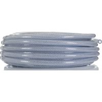 Tube flexible PVC renforcé, Ø 10mmx16mm, 25m, pour Produit chimique, Air comprimé, Alimentation, Liquide, Eau ( Prix pour Bobine de 25 Mètres )