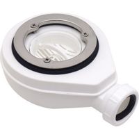 kit de trou de vidange de bac de douche, blanc, Kit de vidange bac de douche, drain de douche avec siphon, Raccords pour Receveur de douche