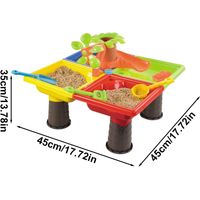 Table De Sable Et D’eau Avec Pompe électrique – 46x28x30 Cm, Support Réglable Assis/debout, Jeu Sensoriel De Pêche Et Cuisine, En ABS Solide, Pour Extérieur