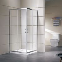Box Doccia Vetro Trasparente Anticalcare Temperato 4MM Apertura Angolare Doppio Scorrevole H185 70 x 120 x h185 cm