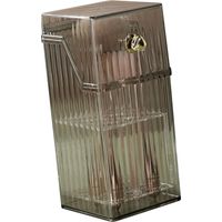 Boîte de rangement pour pinceaux de maquillage, organisateur de maquillage de luxe, léger, boîte de rangement de luxe pour maquillage, bureau, porte-crayons à sourcils, porte-poudre et blush, gris, ta