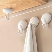 Drehbare Wandhaken ohne Bohren, extra starke Klebehaken für Handtücher und Schlüssel, Wandmontage für Bad, Küche, Tür – 4er-Pack