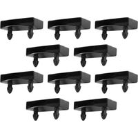 Cyclingcolors – Lot de 10 embouts support latte 53x10mm – À clipser en plastique noir – Pour sommiers en bois et meubles – Installation rapide