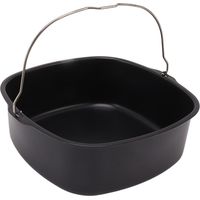 Plat à gâteau pour friteuse, accessoires en métal avec revêtement antiadhésif, plat à four, plat à gâteau, poêle à frire avec poignée, 18 cm