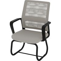 Sedia da Ufficio Moderna, Morbida e Confortevole, Design Minimalista, in Struttura Metallo,Grigio e Nero, per Casa e Ufficio