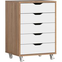 Caisson de bureau SWISS blanc et effet bois