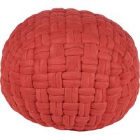 Pouf HOPA Samtstoff Rot