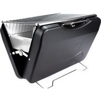 TAINO MOX Koffer-Grill Holzkohlegrill BBQ Campinggrill Koffer Schwarz kompakt