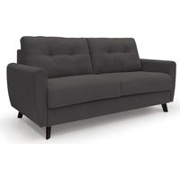 Callisto Sofá cama convertible de tela suave e impermeable 168 cm (mat. 120x197) Negro