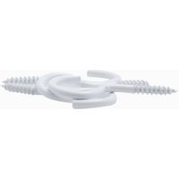 Weißer beschichteter Schraubhaken für Holz Viswood 3x16mm (Packung mit 10 Haken)