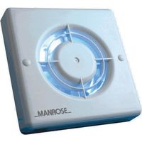 Extractor Manrose Fan Toilet Bathroom Quiet 100mm Axial Pullcord White