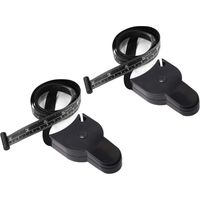 Ruban de mesure pour le corps, 2 outils de mesure pour la taille/le soutien-gorge, ruban de mesure rétractable noir (150 cm)